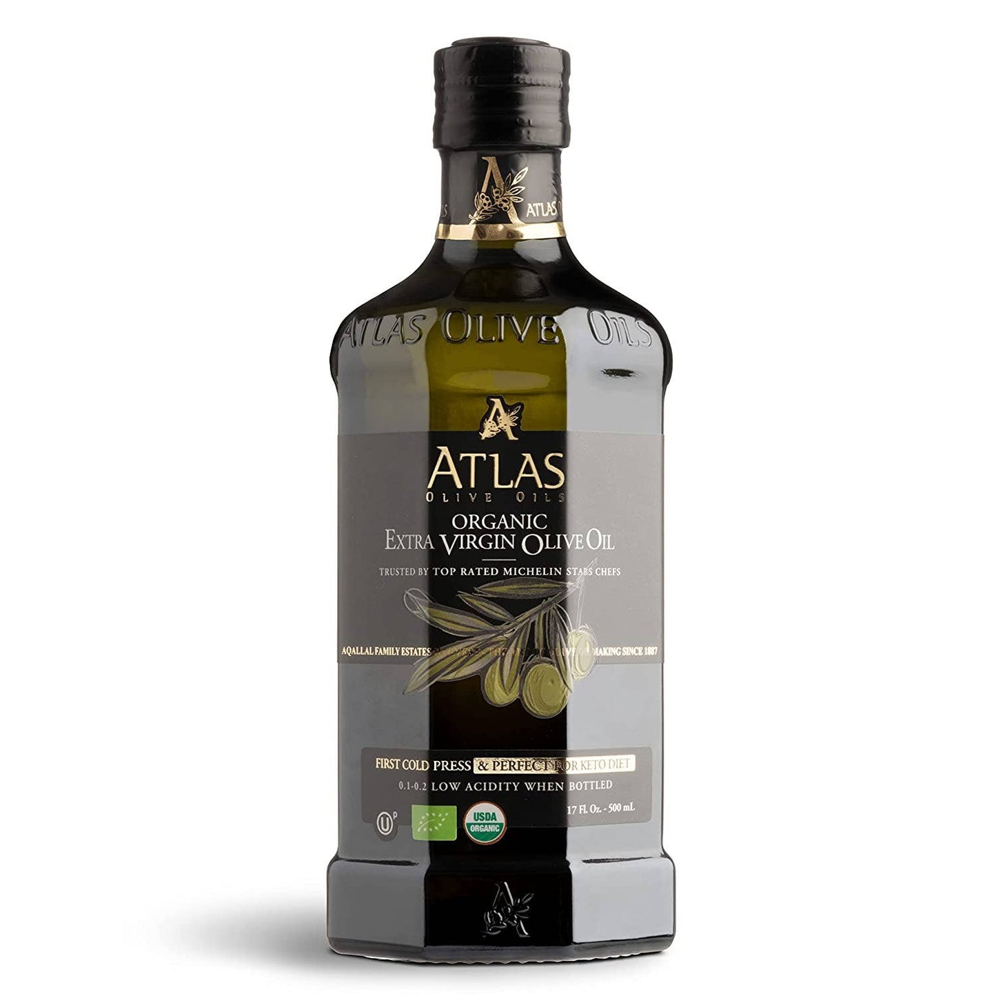 Atlas Organic Extra Virgin Olive Oil | Glass bottles: ATLAS 1L