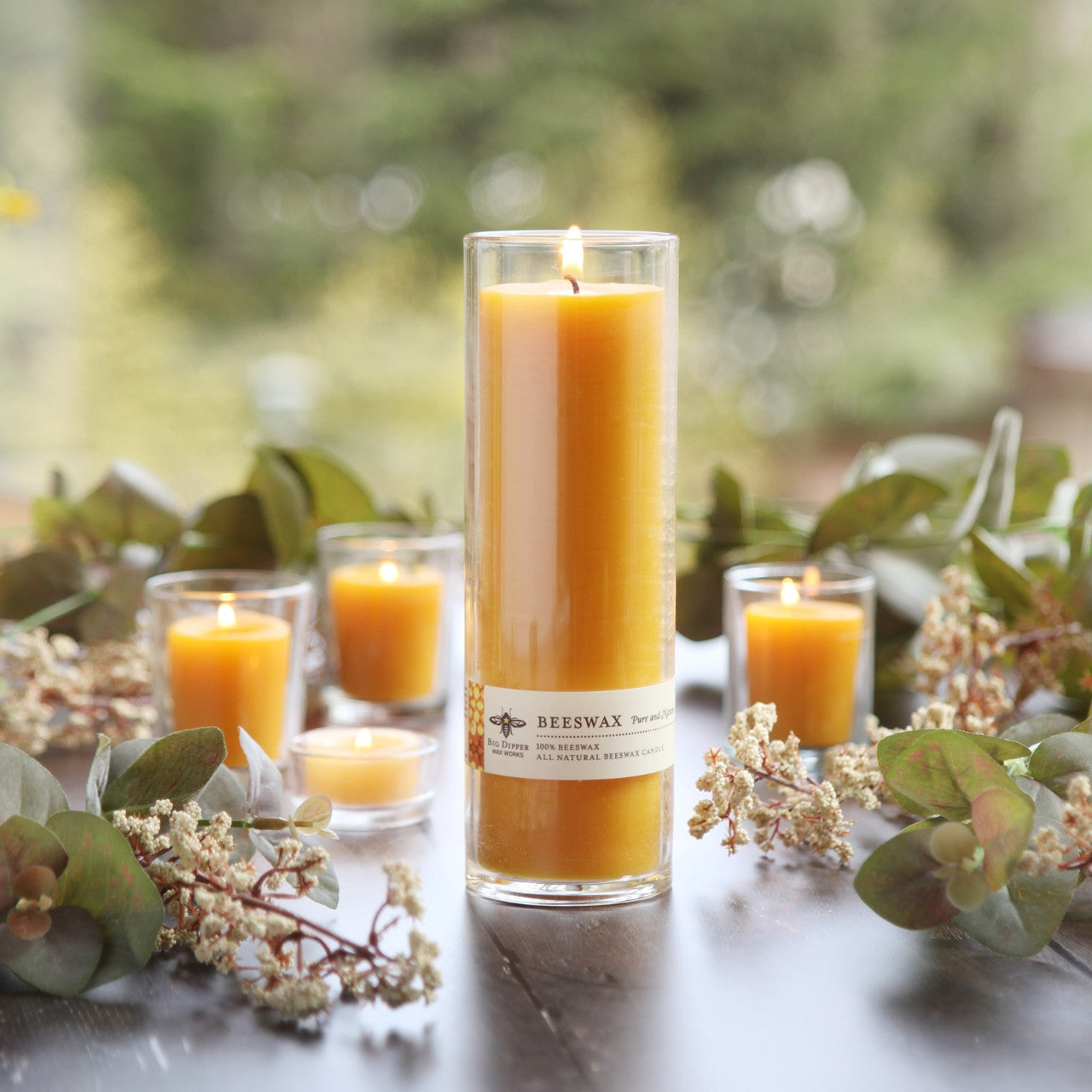 Pure Beeswax Glass Candle - "Love" (Geranium & Ylang Ylang)