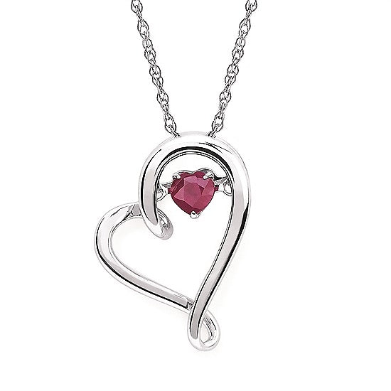JULY (Ruby) BIRTHSTONE Sterling Pendant