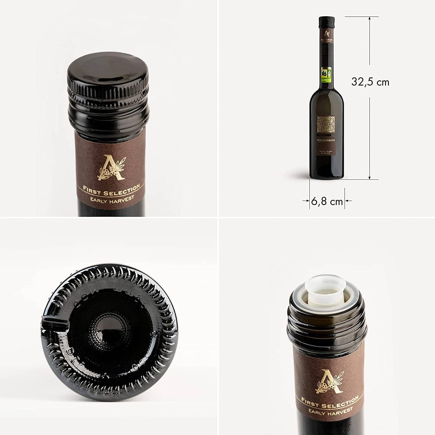 DESERT MIRACLE Organic Extra Virgin Olive Oil | Glass Bottle: DESERT MIRACLE 250ML