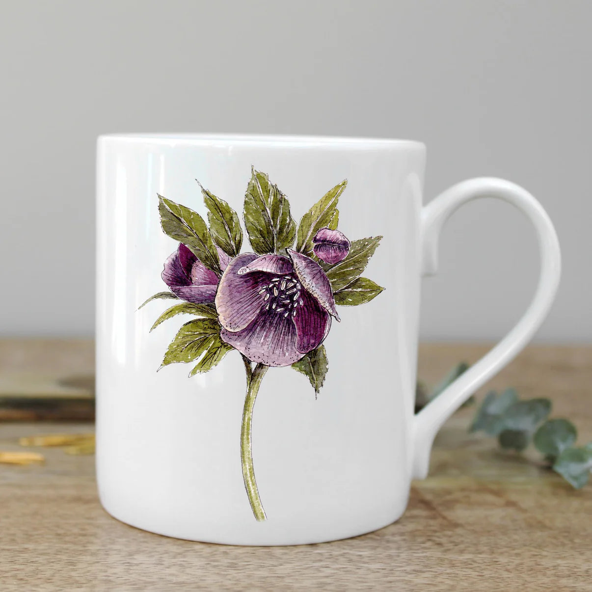 Fine China Botanical Mugs