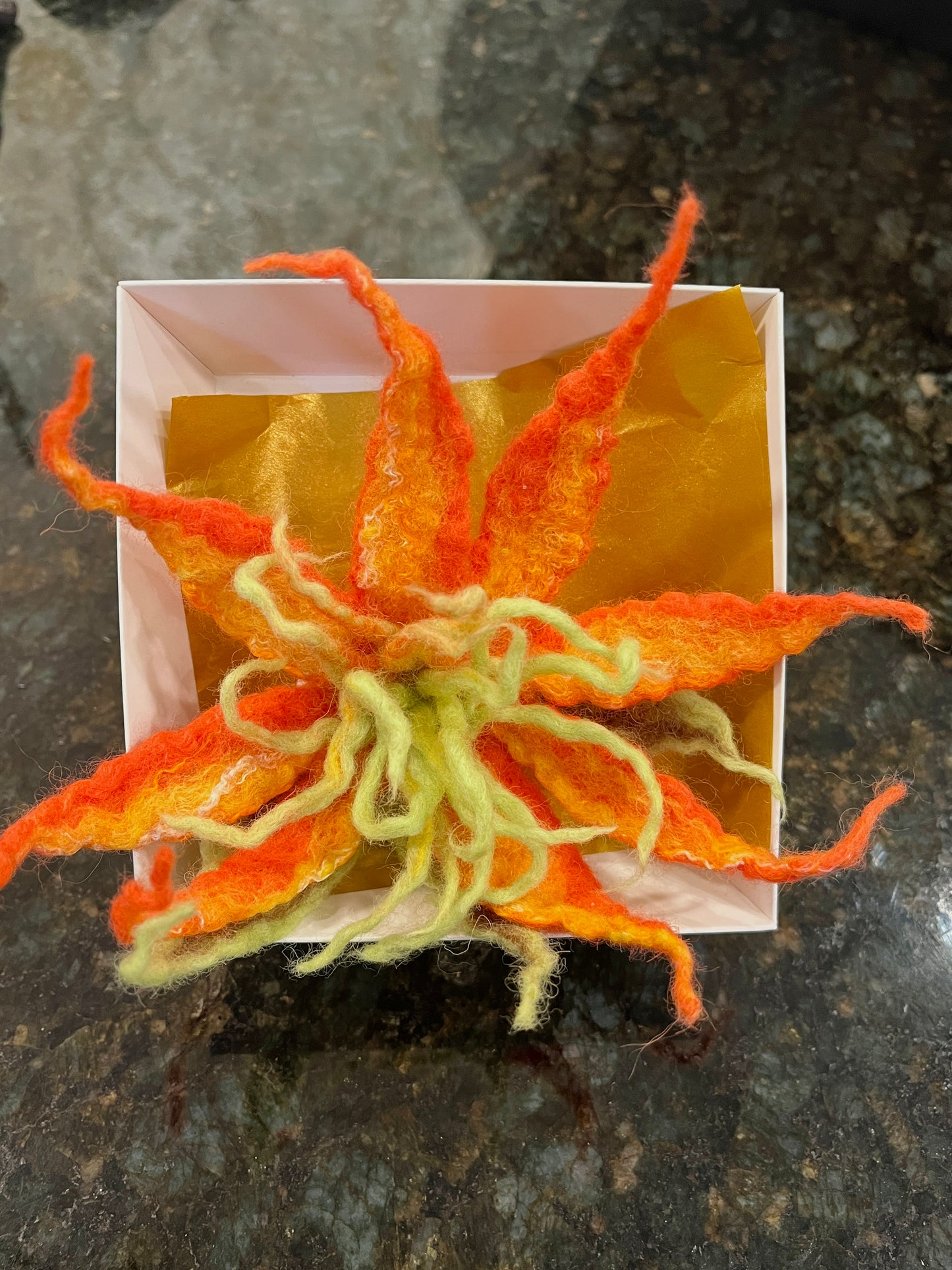 Wool Flower Pin