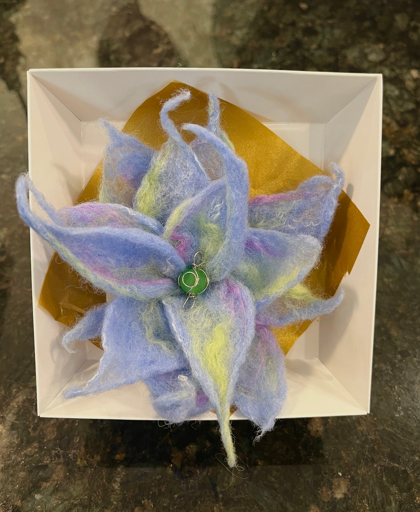 Wool Flower Pin
