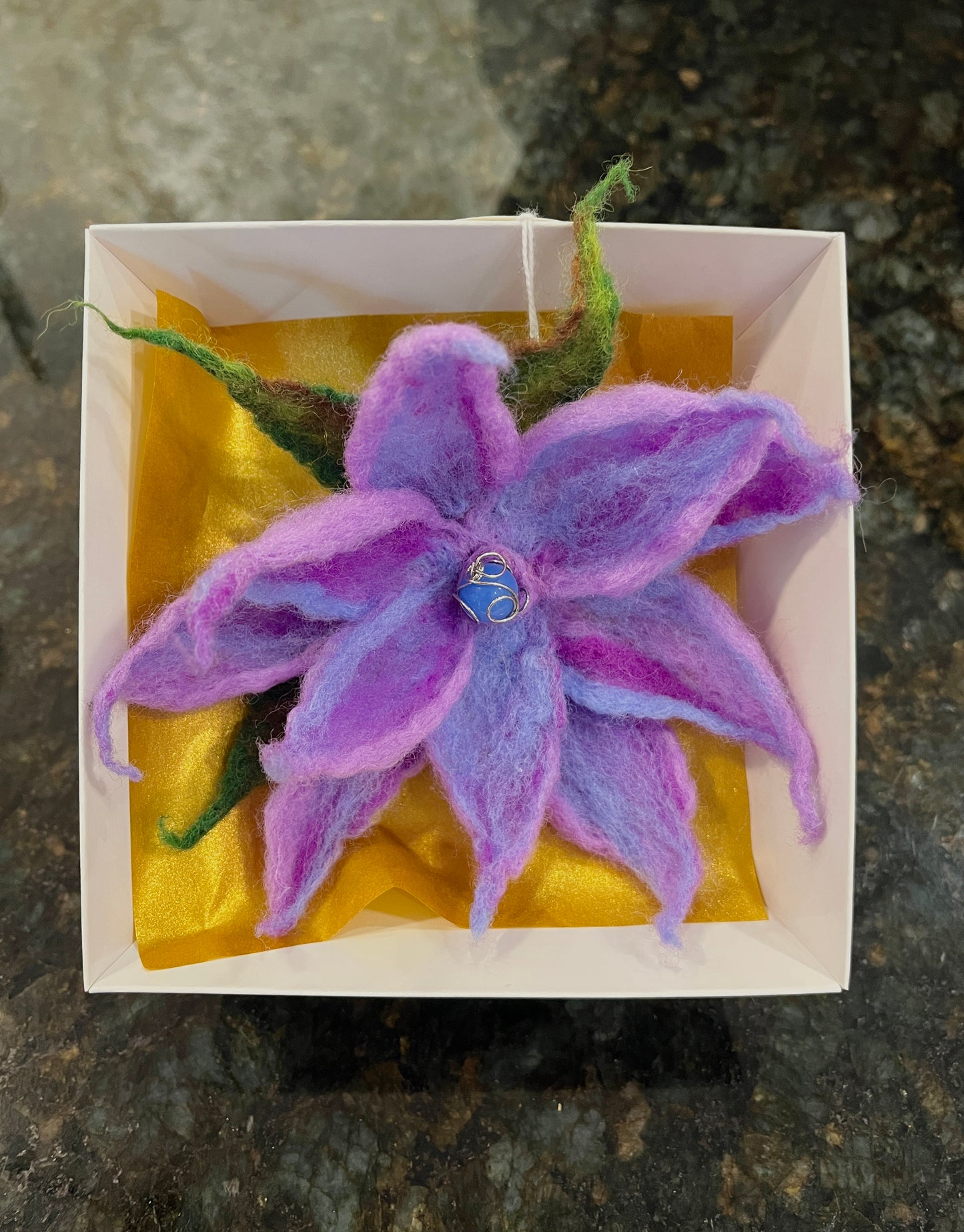 Wool Flower Pin
