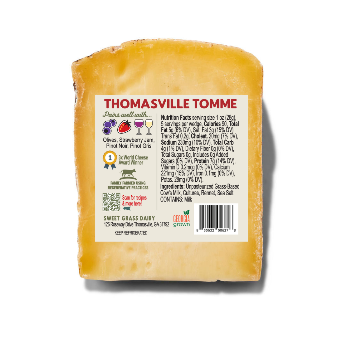 Thomasville Tomme Cheese, Sweet Grass Dairy