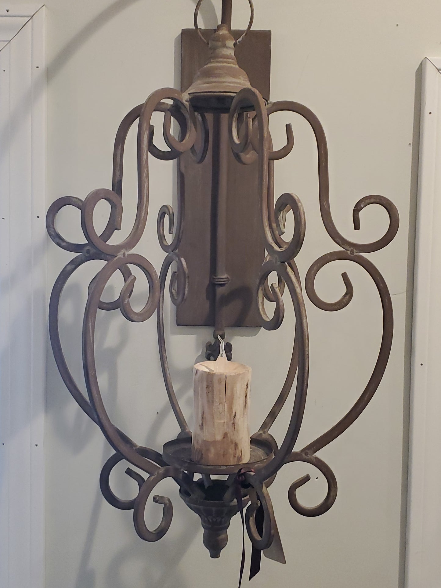Metal Scroll Hanging Lantern