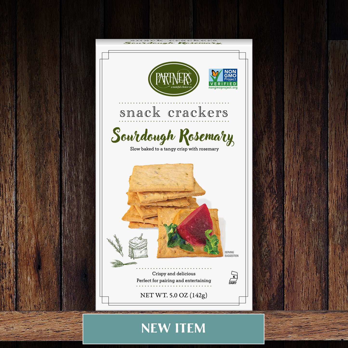 Sourdough Rosemary Snack Crackers