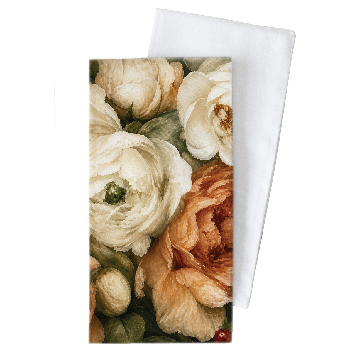 Fall Florals Tea Towel: Natural