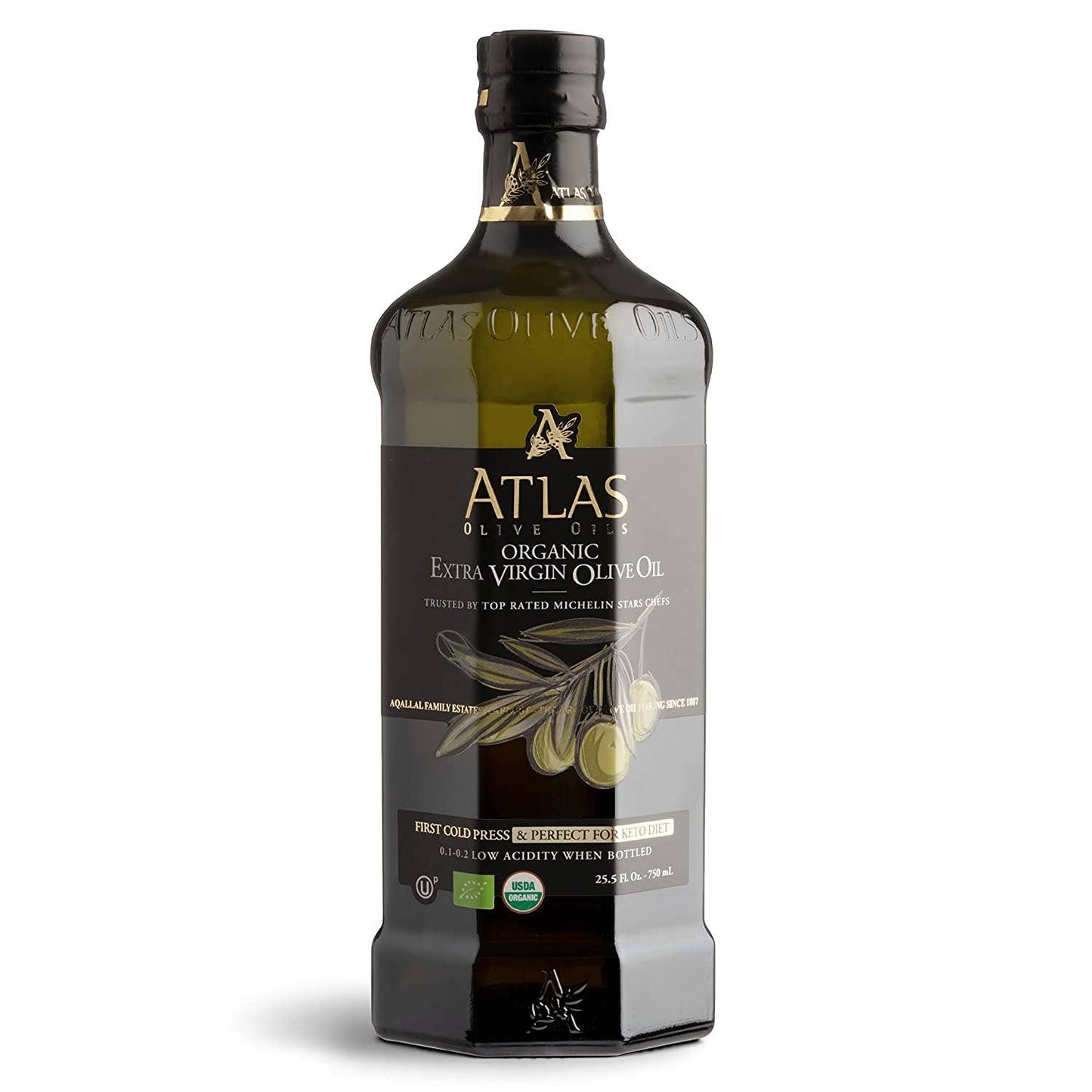 Atlas Organic Extra Virgin Olive Oil | Glass bottles: ATLAS 1L