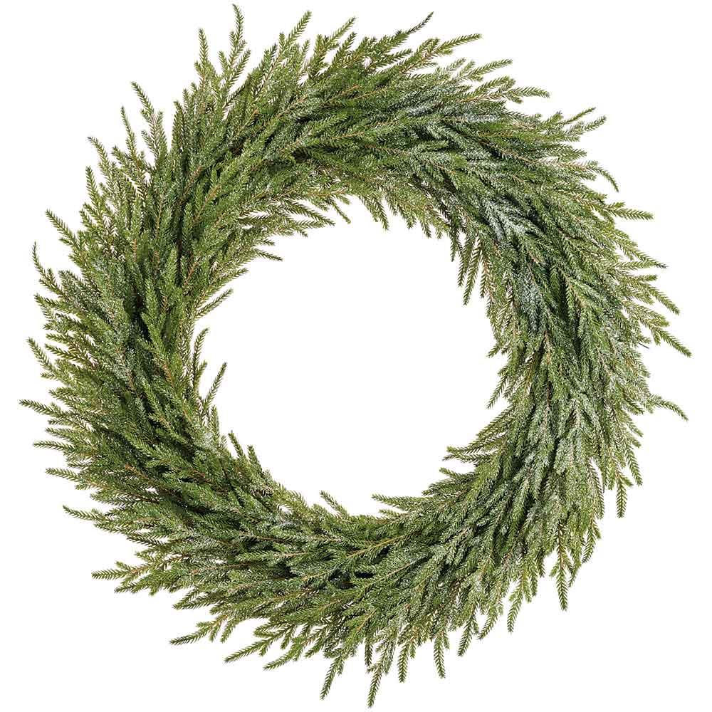 Glittered Cypress Wreath