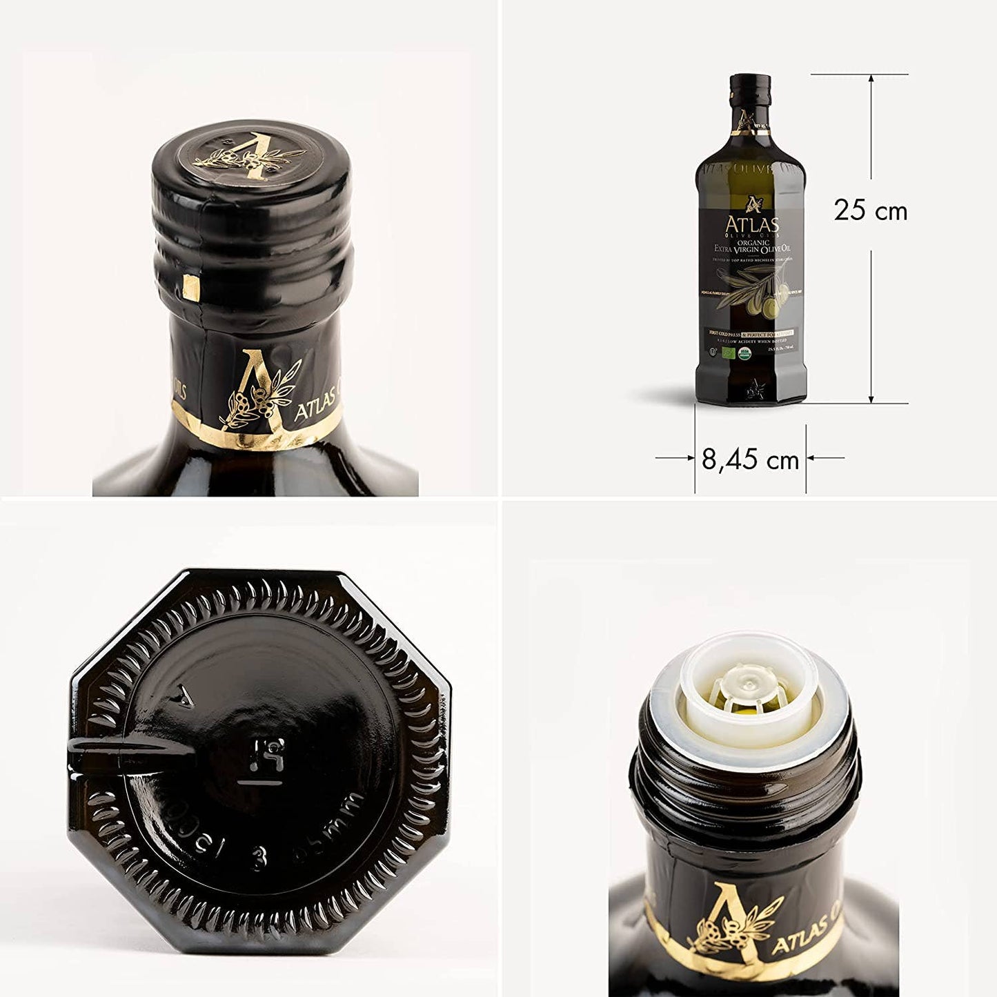 Atlas Organic Extra Virgin Olive Oil | Glass bottles: ATLAS 1L