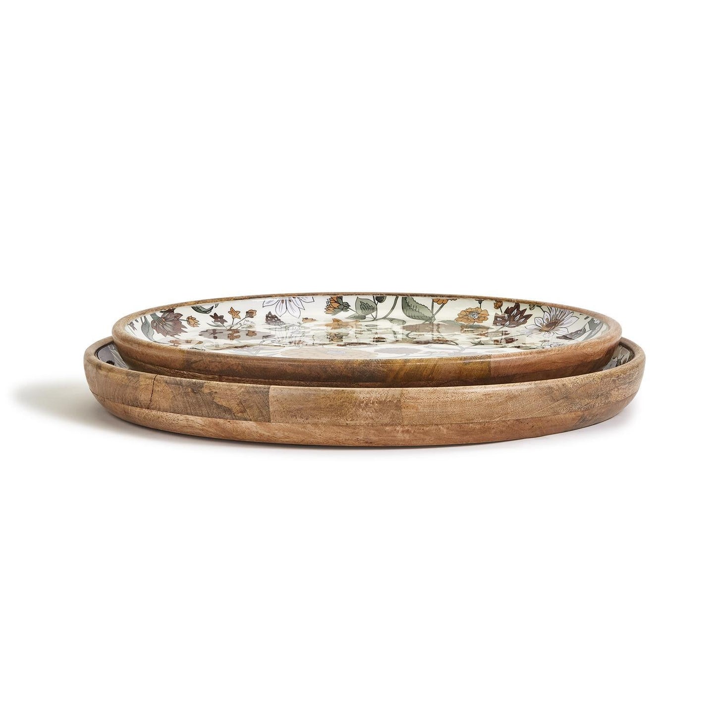 Naturally Floral Wood Trays