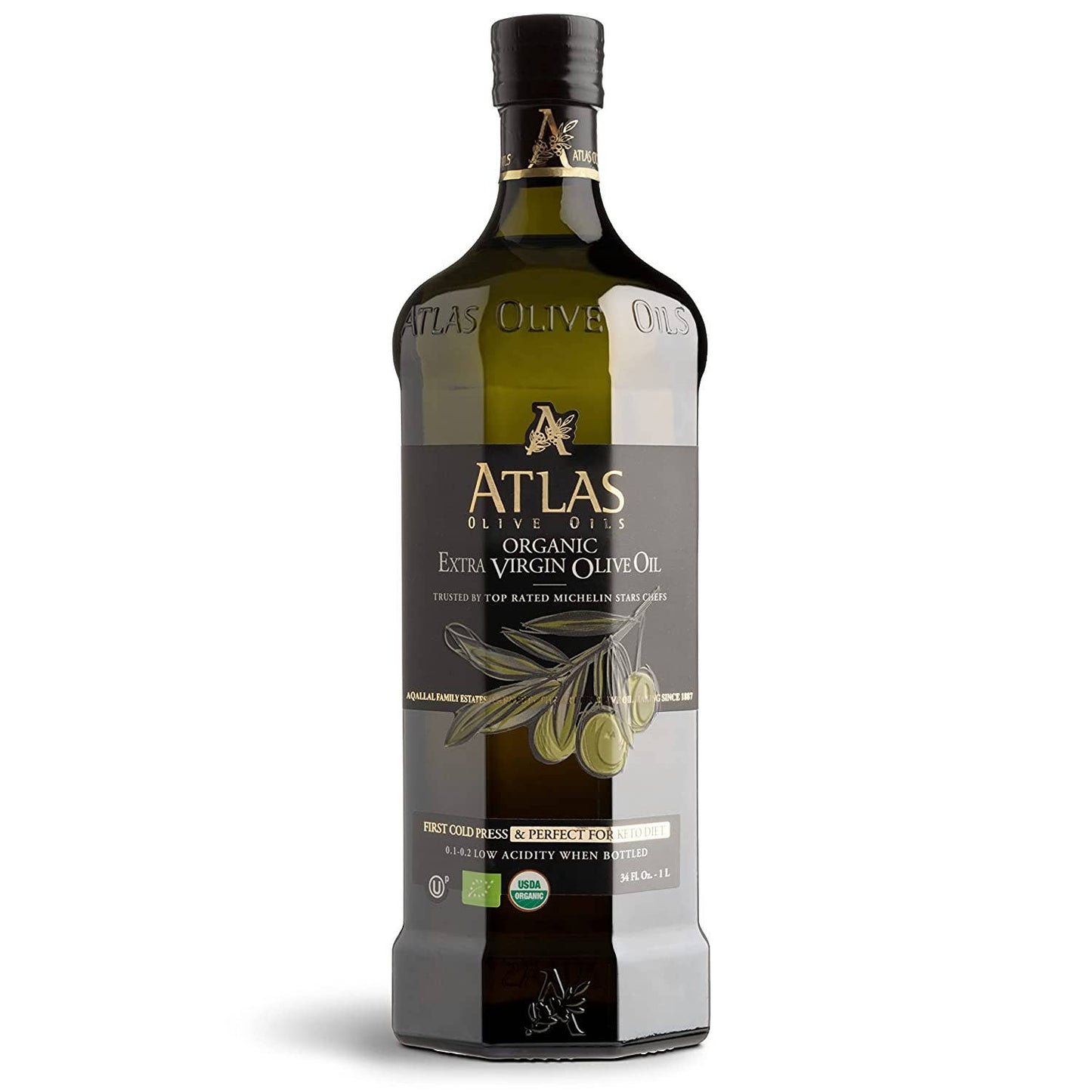 Atlas Organic Extra Virgin Olive Oil | Glass bottles: ATLAS 1L
