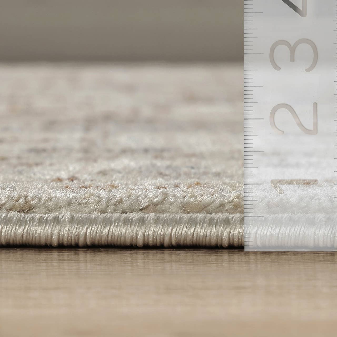 Alara Ivory Beige Vintage Geometric Medallion Area Rug: 6' x 9'5"