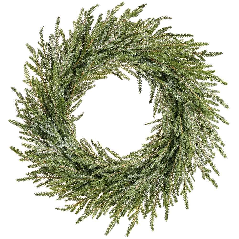 Glittered Cypress Wreath