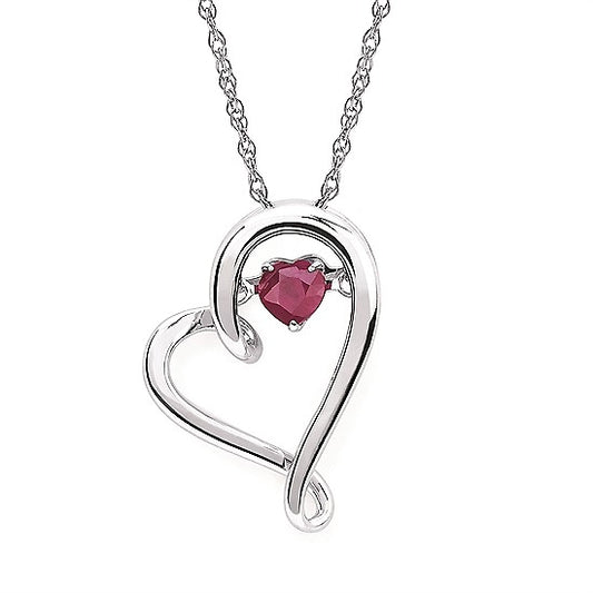 JULY (Ruby) BIRTHSTONE Sterling Pendant