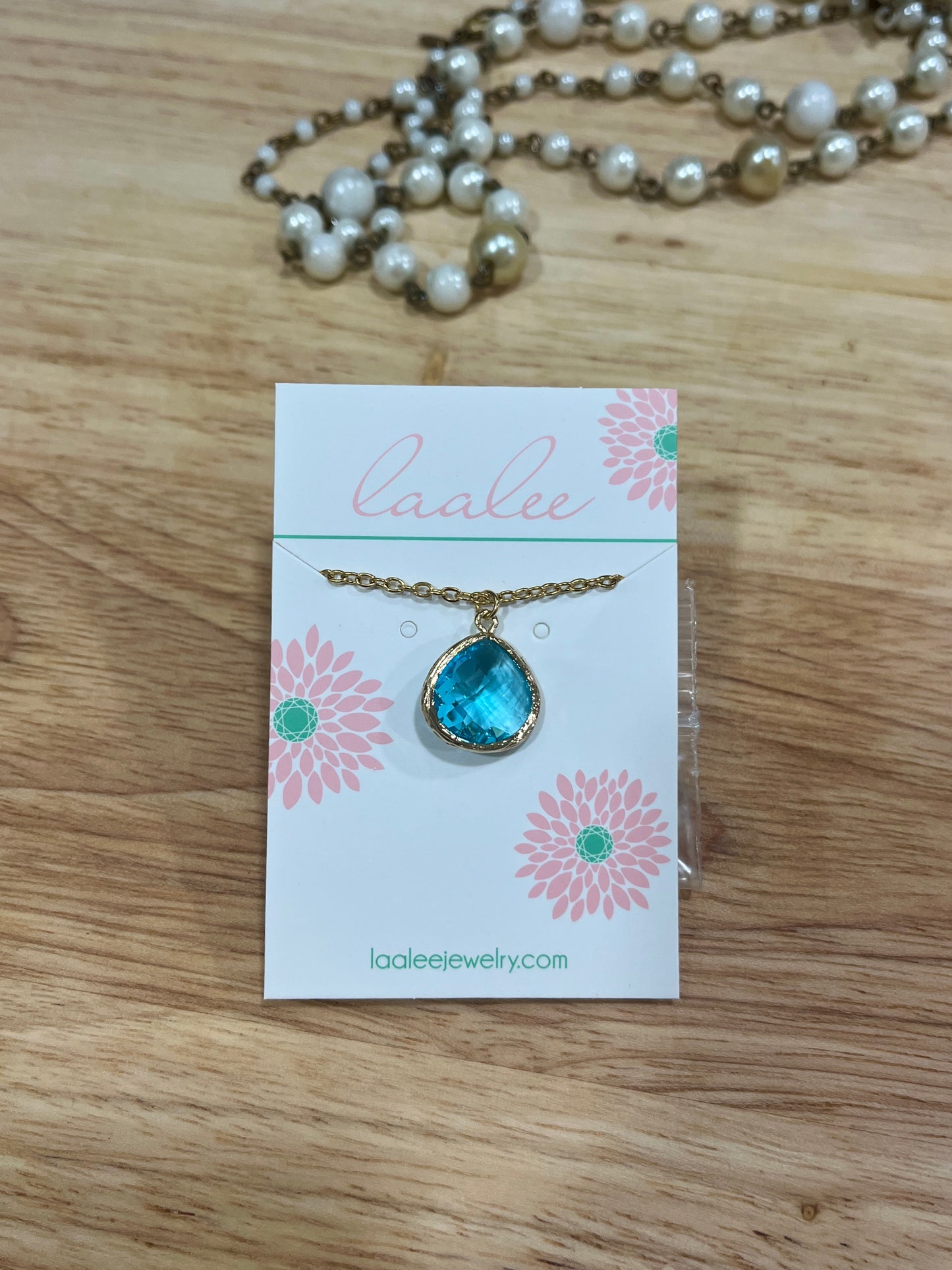 Gold & Aquamarine Necklace - LaaLee