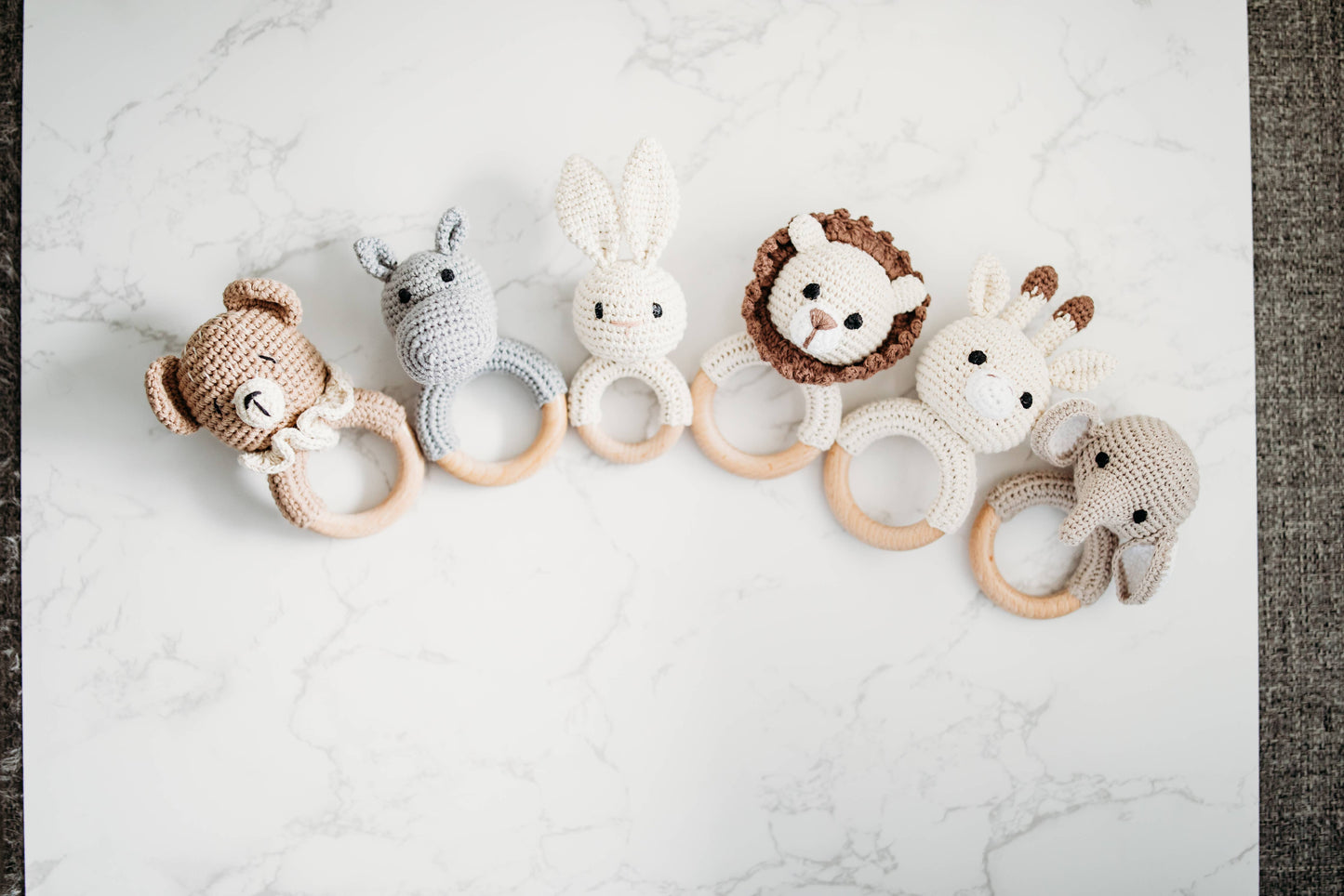 Baby Rattle, Crochet Baby Rattle, Animal Rattle: Giraffe