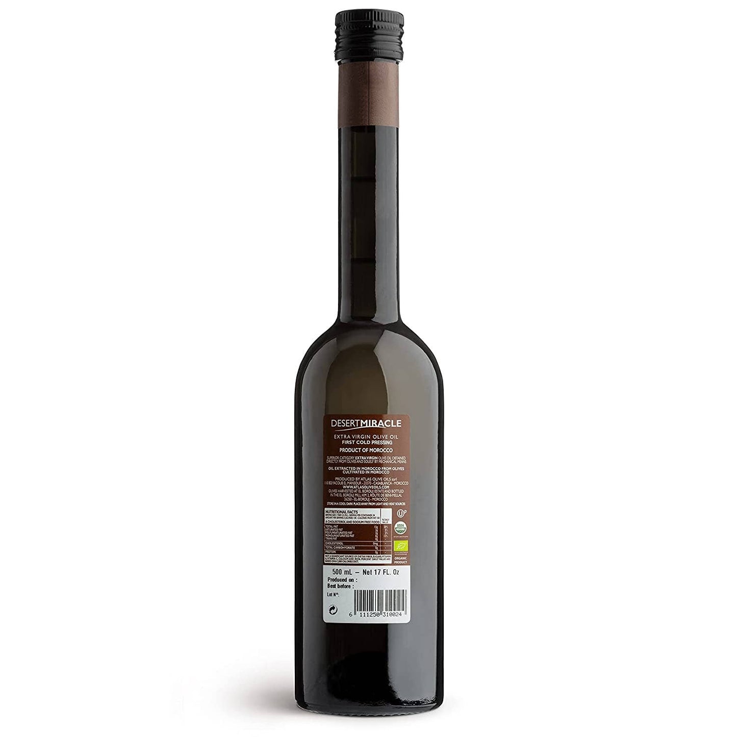 DESERT MIRACLE Organic Extra Virgin Olive Oil | Glass Bottle: DESERT MIRACLE 250ML