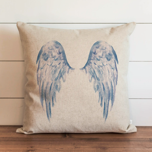 Blue Angel Wings Pillow