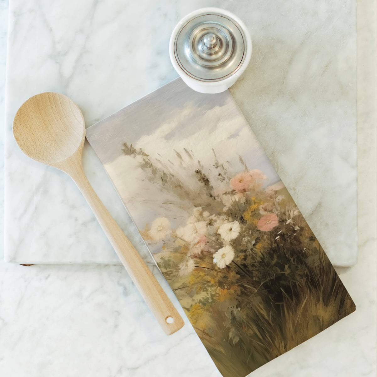 Wildflower Tea Towel: Natural