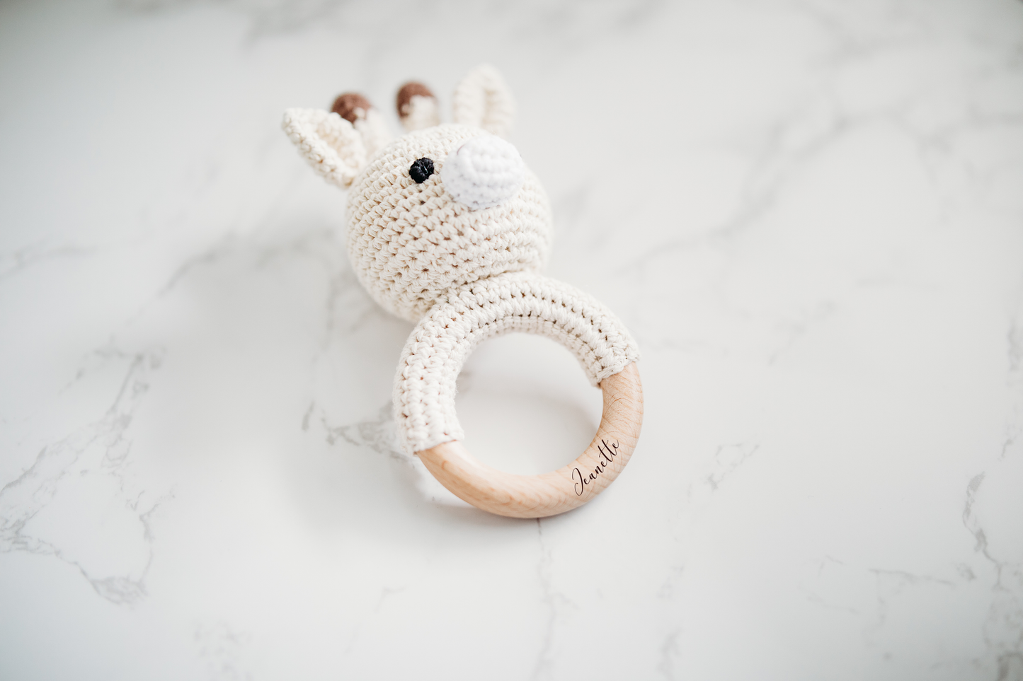 Baby Rattle, Crochet Baby Rattle, Animal Rattle: Giraffe