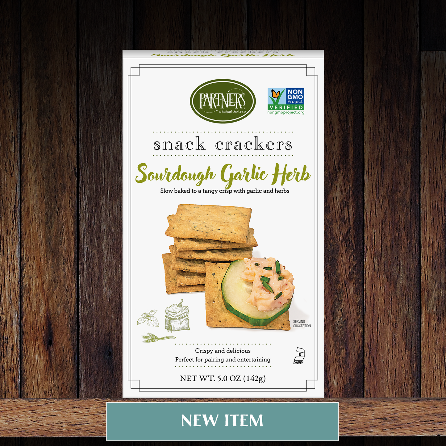 Sourdough Garlic Herb Snack Crackers
