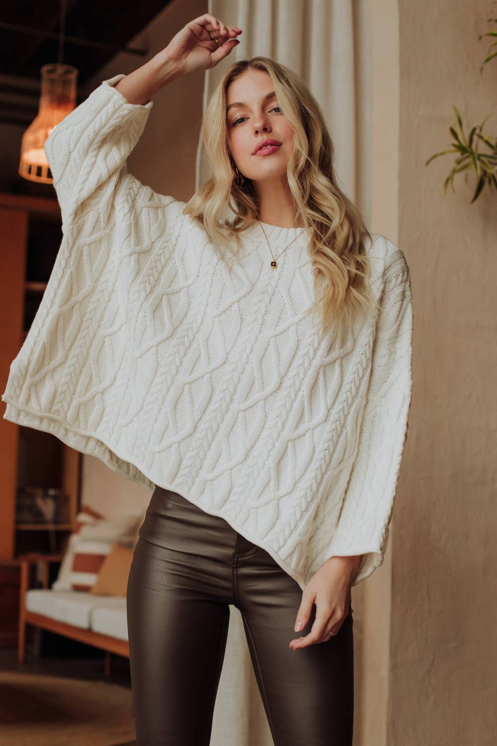 Ivory Cable Knit Sweater