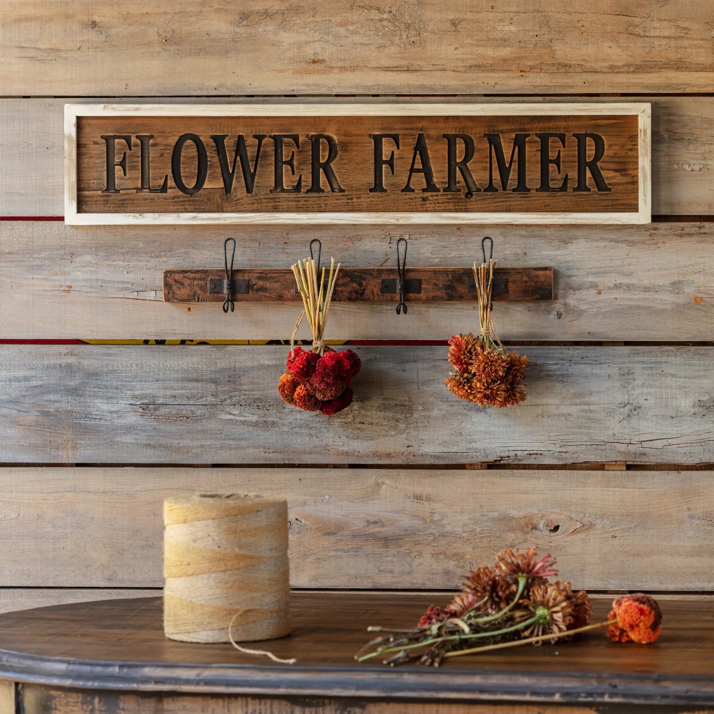 Retro Flower Farmer Sign