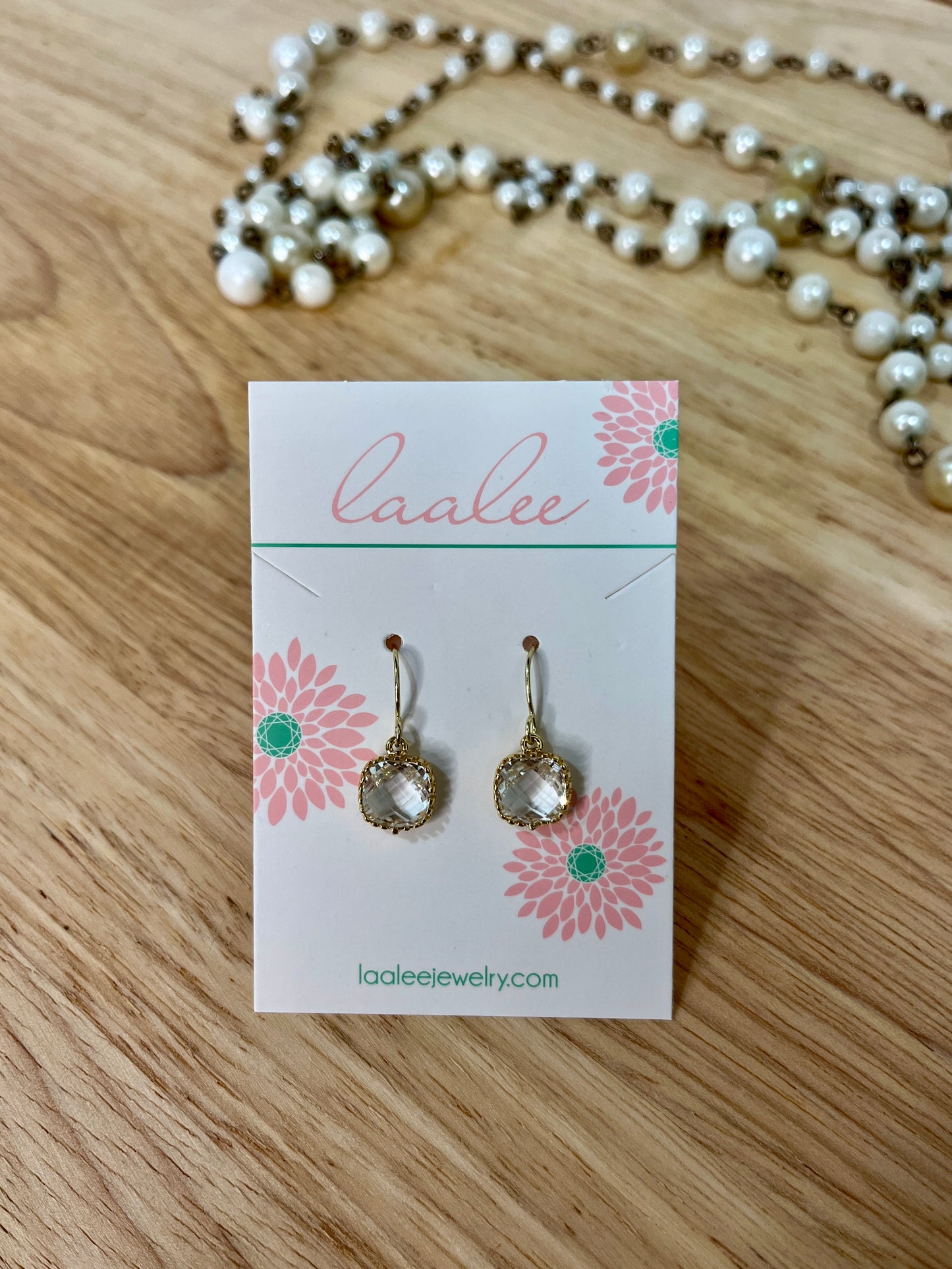 Dainty Crystal & Gold Earrings - LaaLee