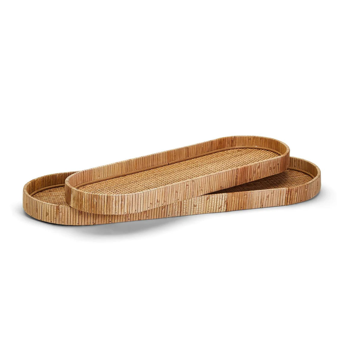 Oblong Natural Rattan Tray