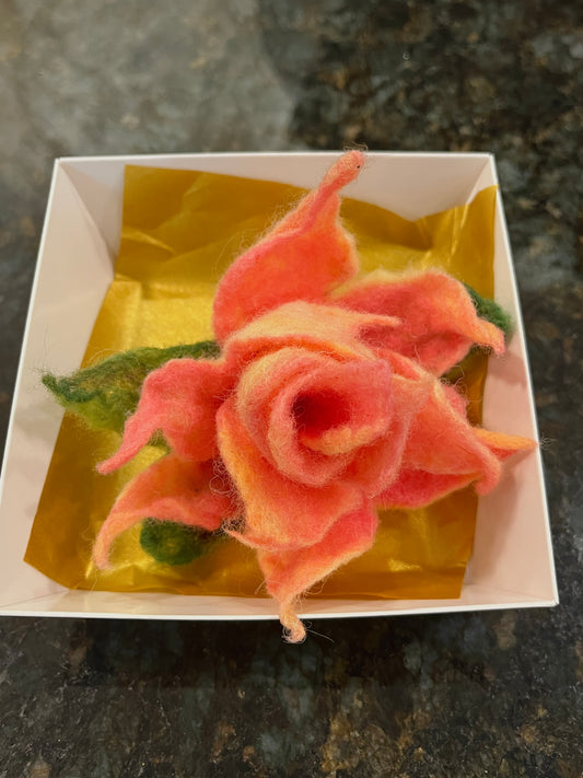 Wool Flower Pin